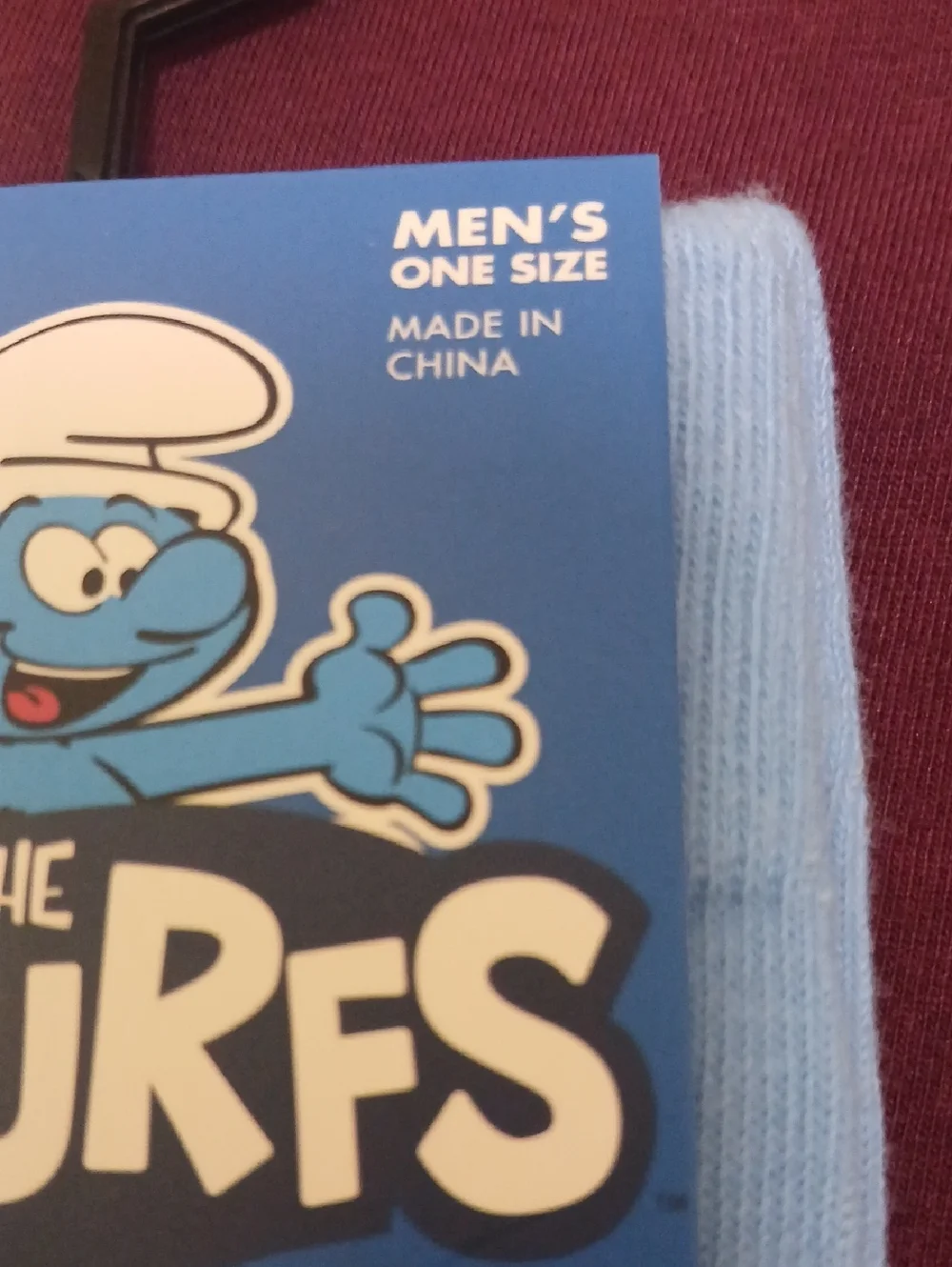 THE SMURFS MENS SOCKS NWT 2 PAIR TOTAL